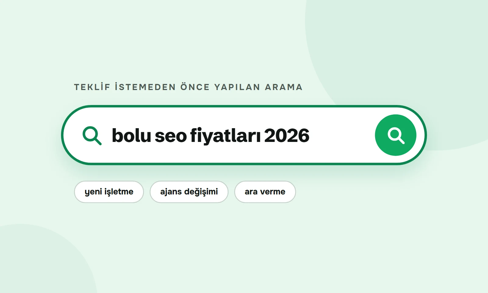 Bolu SEO fiyatları 2026 araması